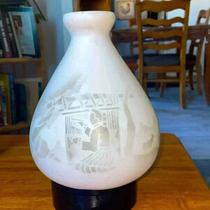 Vintage M Redhorse  signed Dine Navajo pottery vase